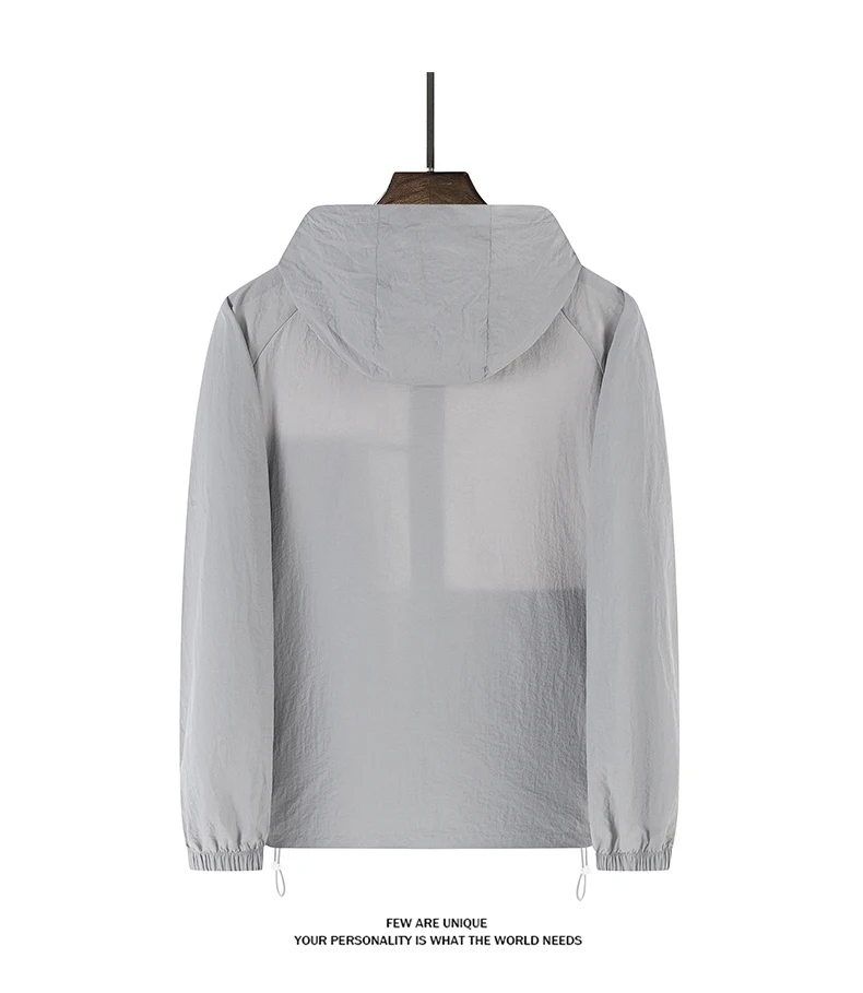 LNGXO Sommer-Windjacke für Herren und Damen, leichte Sonnenschutzjacke, Unisex, Camping, Klettern, Wandern, Outdoor, wasserdichter Mantel – Detail 17