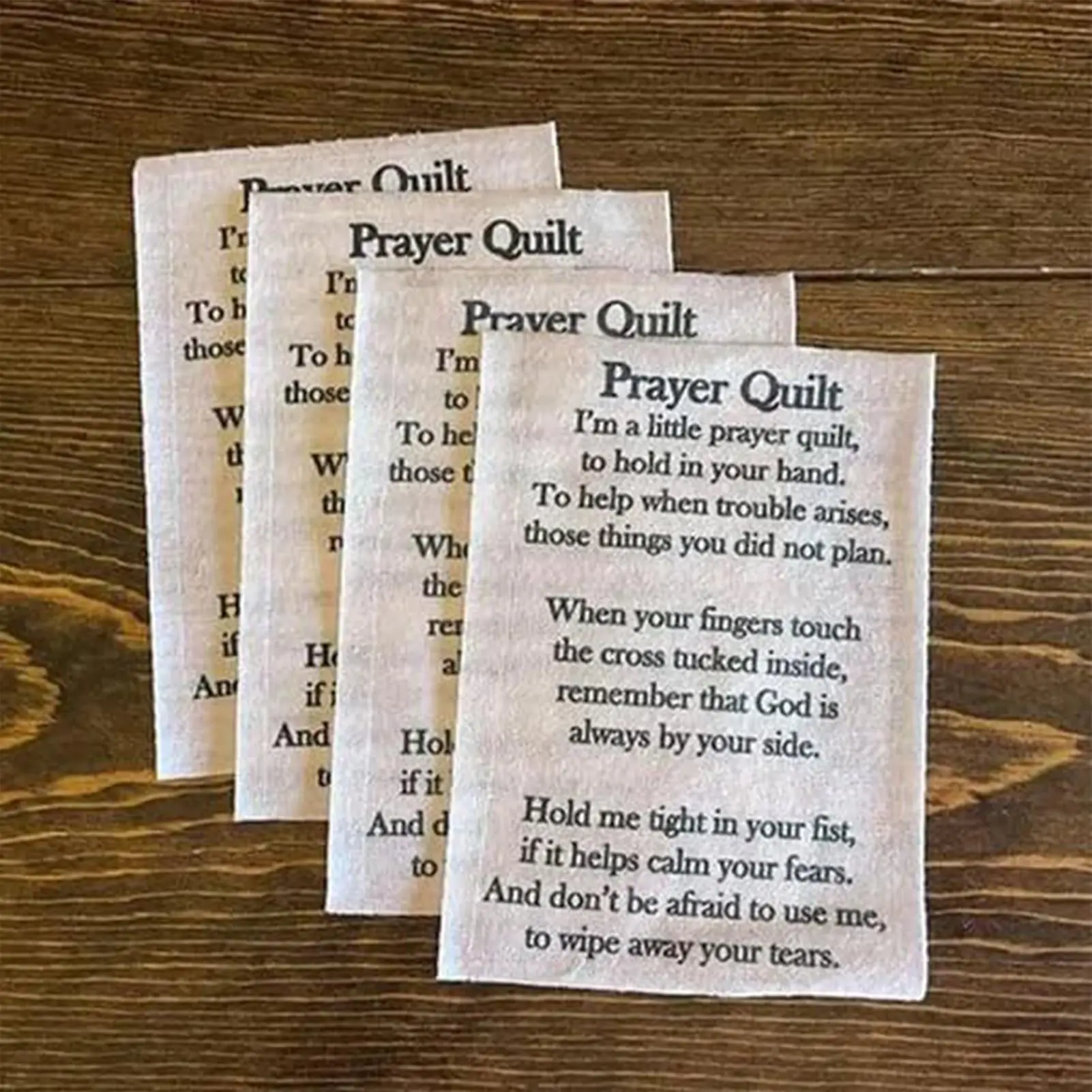Prayer Quilt Text Panel Inspirational Prayer Accessories Symbolism Poem Quilt Panel for Quilters Church Groups Families