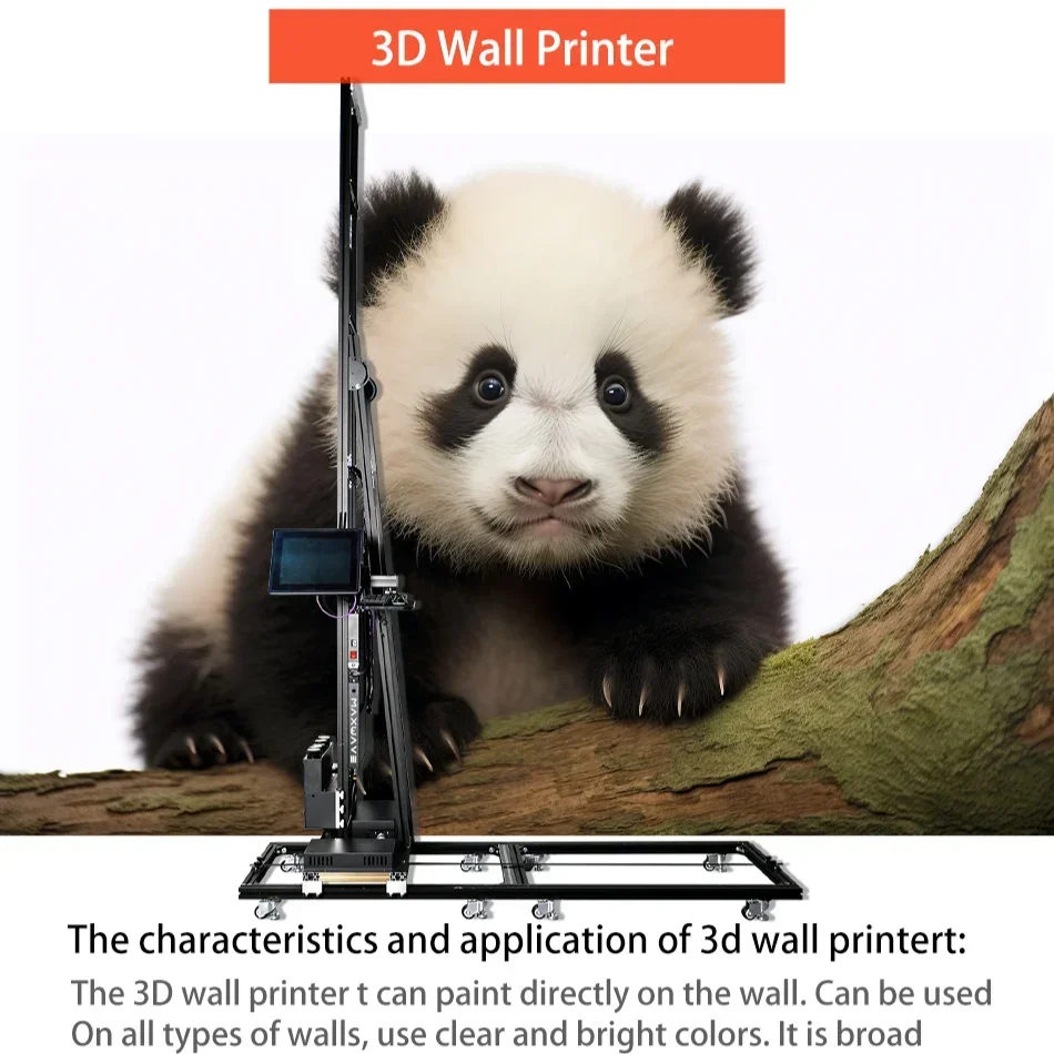 Laser Mural Printer Portable 3D Vertical Wall Printer Colorful Draw Printing on Wall Kindergarten Restaurant Bar Shop Wall Print