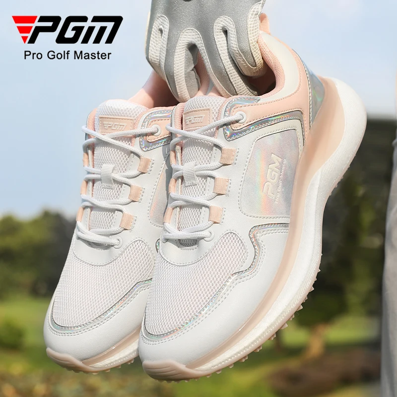 

PGM Женская обувь для гольфа, летние дышащие высокоэластичные амортизирующие спортивные кроссовки, увеличивающие рост XZ437