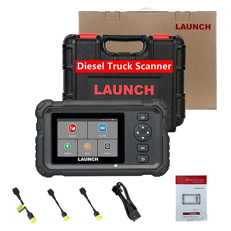 Launch CRP129 HD 24V Heavy Duty Truck Scan Tool Creader Elite Diesel Machinery Code Reader For Commercial Vehicles OBD2 Scanner