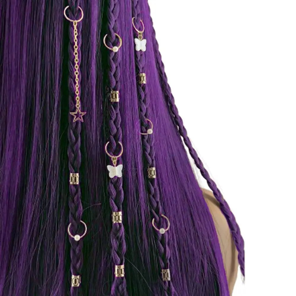 

28Pcs Butterfly Hollow Out Hair Ring Dread Locks Hair Braiding Dreadlocks Beads Metal Cuff Clips Charm Hair Braid Tubes Decor