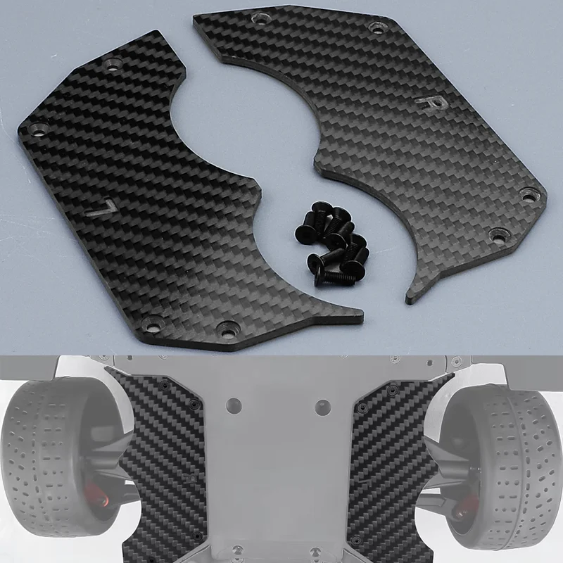 Suspension Carbon Fiber Wheel Covers Plate for 1/7 ARRMA RC FELONY 6S Street Bash All-road Muscle Car