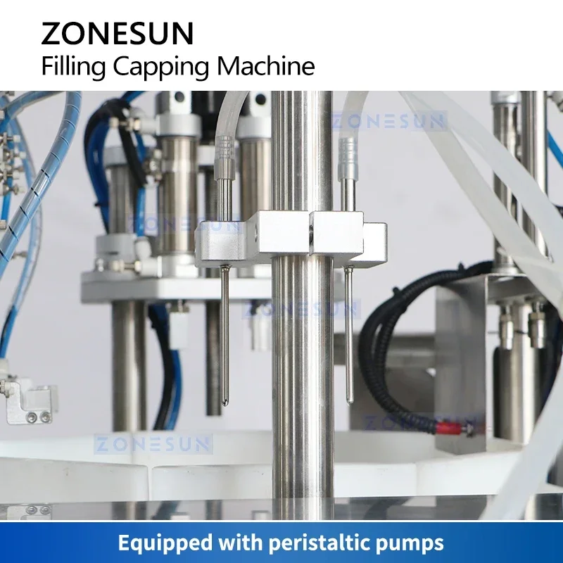 ZONESUN ماكينة تعبئة العطور الجيب الأوتوماتيكية معدات تعبئة وتغطية العطور مضخة تمعجية ZS-AFC6P