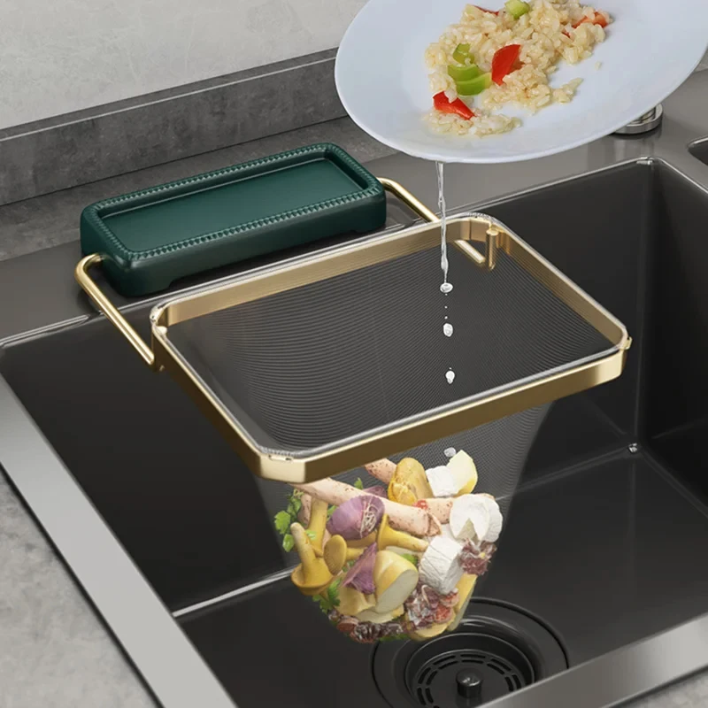 

Kitchen Sink Filter Foldable Sink Strainer Food Waste Strainer Mesh Multifunctional Disposable Residue Separation Hanging Bag