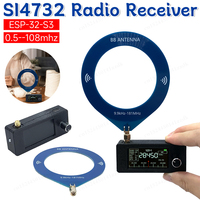 SI4732 0.5-108mhz Mini Pocket Radio 1.9inch IPS Screen AM FM HF SW MW VHF Radio All Band Radio Receiver with Antenna