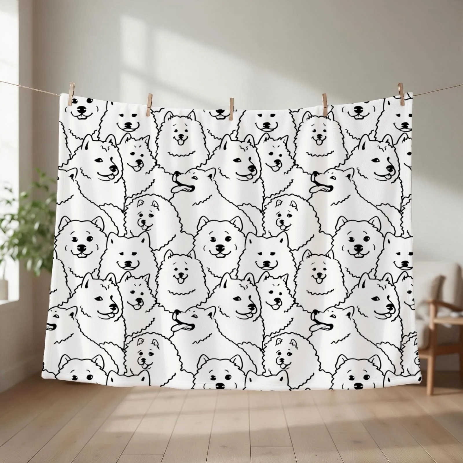 Oh Samoyed Throw Blanket wednesday For Decorative Sofa Thermal Summer Blankets