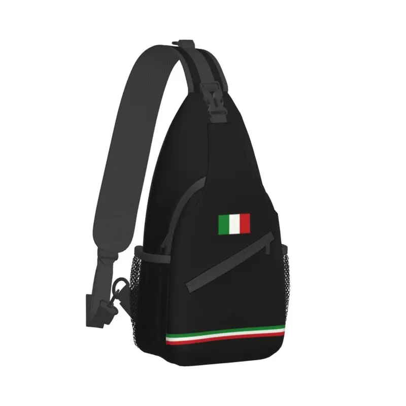 Mochila cruzada personalizada con bandera de Italia para hombre, bandolera de hombro, mochila de viaje