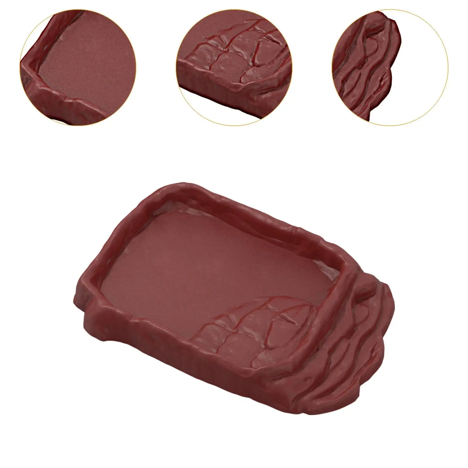 Reptile Ramp Food Bowl Habitat Feeder for Scorpion Terrarium Decor