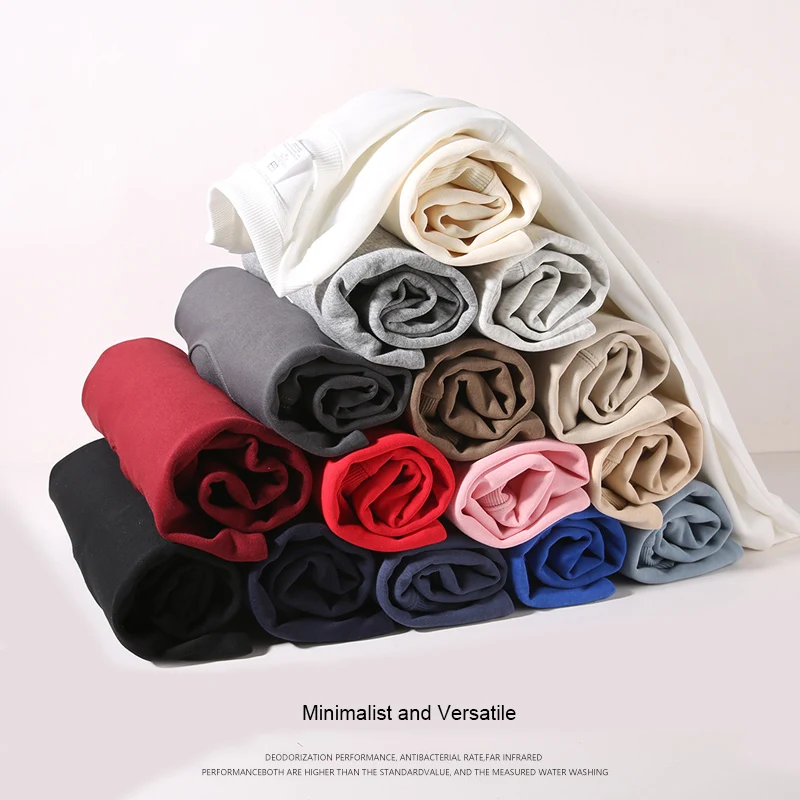 سويت شيرت رجالي بياقة دائرية وألوان ثابتة، بلوفر من مزيج القطن #4