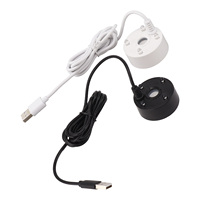 Mist Maker Fogger Mist Maker Mist Maker USB Colorful LED Lights 5V  Sound Fountain Atomizer for Pond Rockery Fish  Sink
