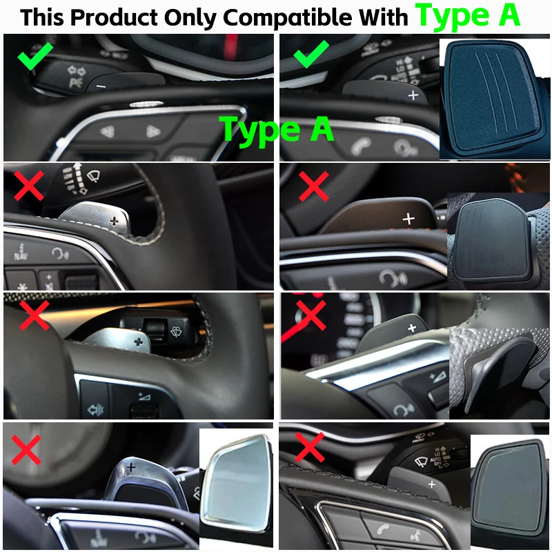 Shifter Paddle Shift ExtensionSteering Wheel Shift Paddle Shifter For Audi A3 S3 A5 S5 2017 A4 B9 Q7 2016-2017 TT TTS