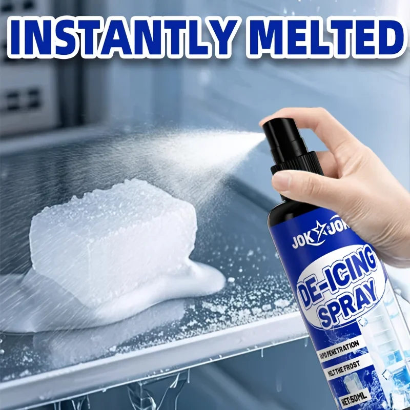 KJM Refrigerator De-Icing Spray Rapid Frost Snow Melt Non-Corrosive Anti Freeze Agent For Freezer Car Windshield Ice Remover
