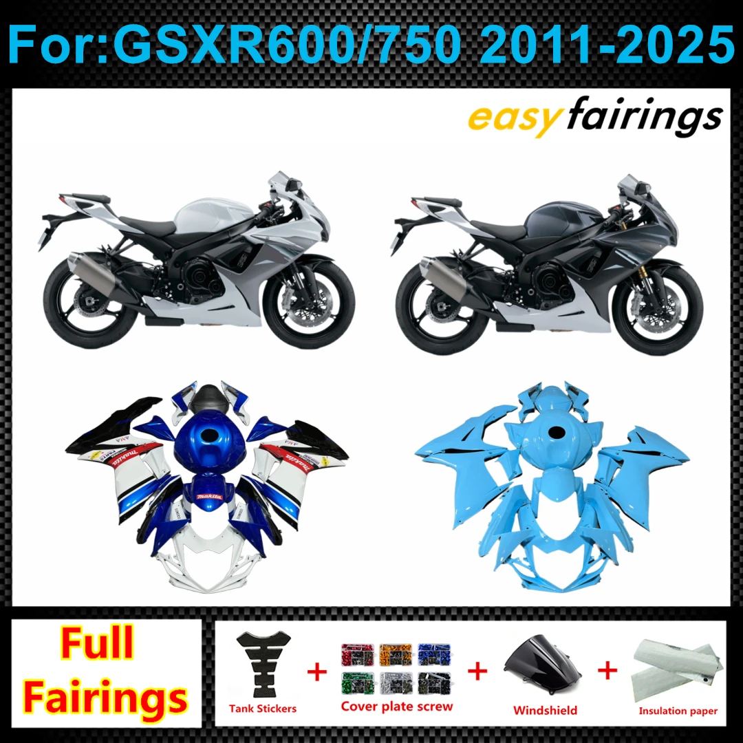 Motorcycle Complete Fairings Body Kit Plastic Injection Mold Fit For GSXR600 GSXR750 GSXR 600 750 K11 2011‑2026 fairing Assembly