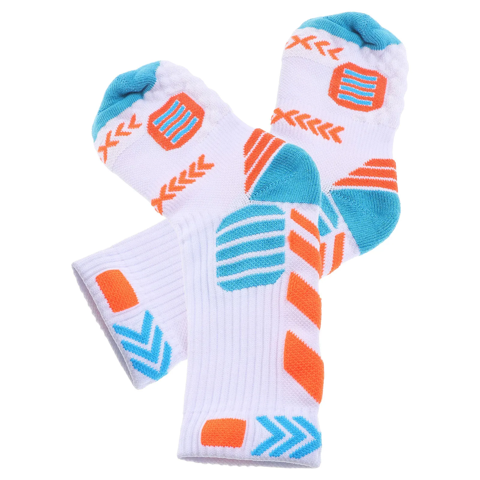 

1Pair High Top Basketball Socks Thick Towel Bottom Sports Mid Calf Socks Breathable Antislip Wear Resistant for School