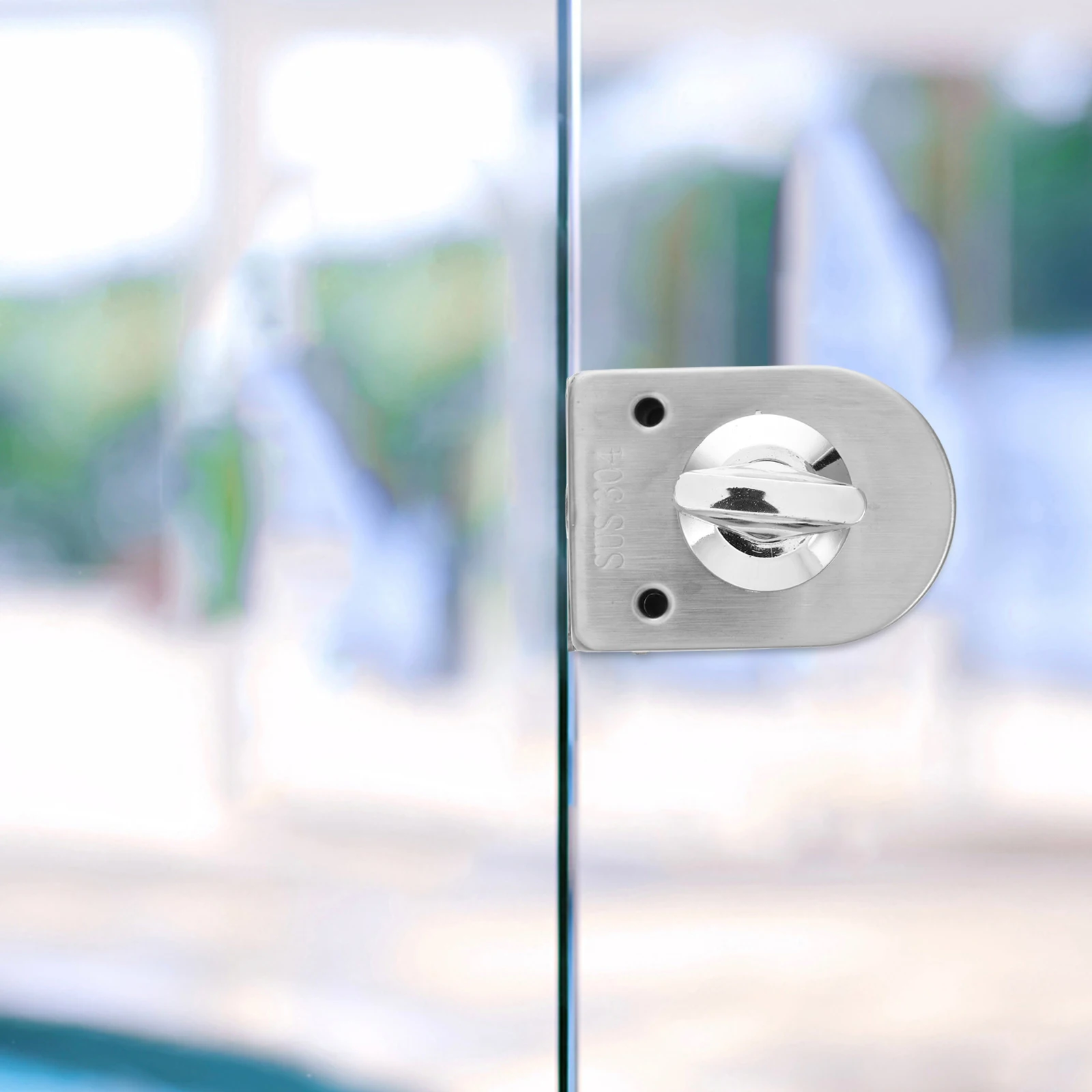 

Stainless Steel Double Door Locks for Bathrooms Bedrooms Sliding Glass Door Latch Security Hardware Easy Install