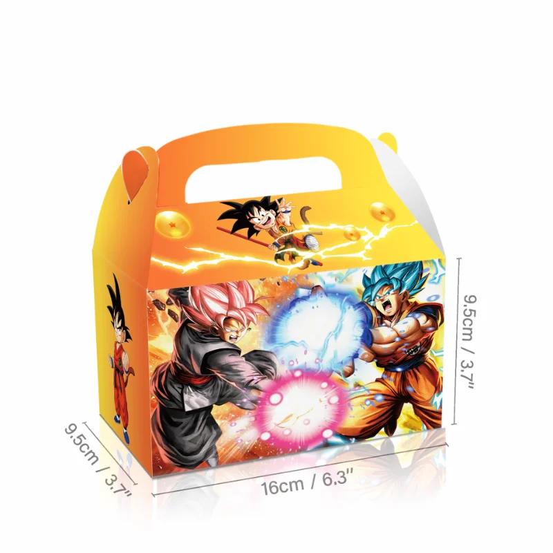 Hot Dragon Ball Series 12PCS Birthday Party Supplies Cartoon Role Son Goku Creativity Printing Paper Candy Boxes Gift Bags view 5