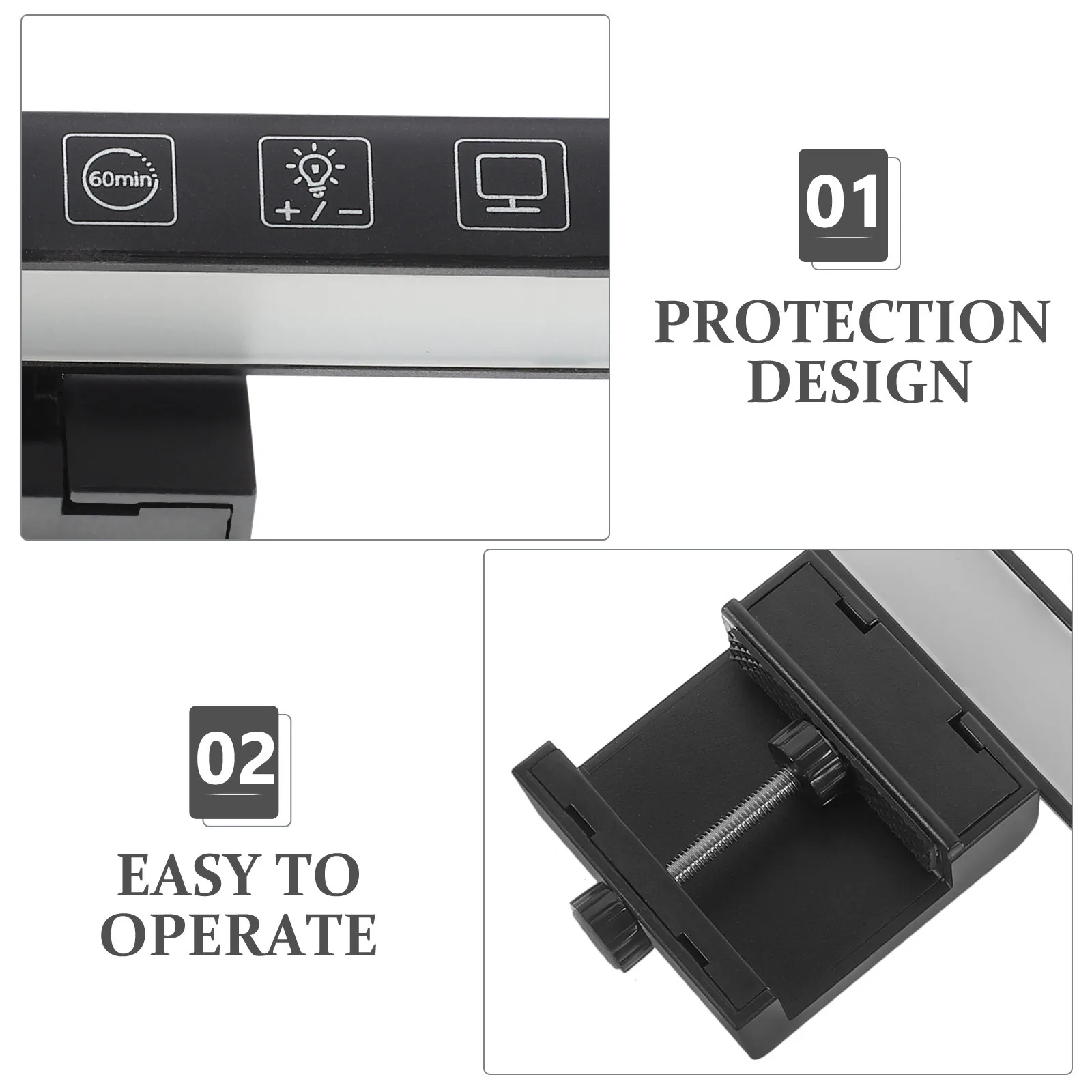 ちらつきのないアイケア調光可能なモニターライトバータッチスクリーンランプコンピュータラップトップデスク照明モニターライトバー用