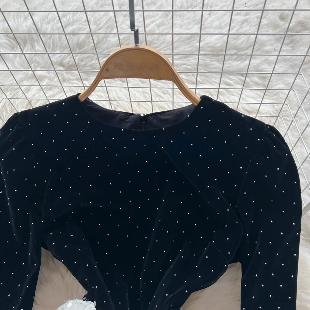 Chic vintage Sexy sequin rhinestone Fairy Vacation Long dress Women Boho Sundress ceremony dresses