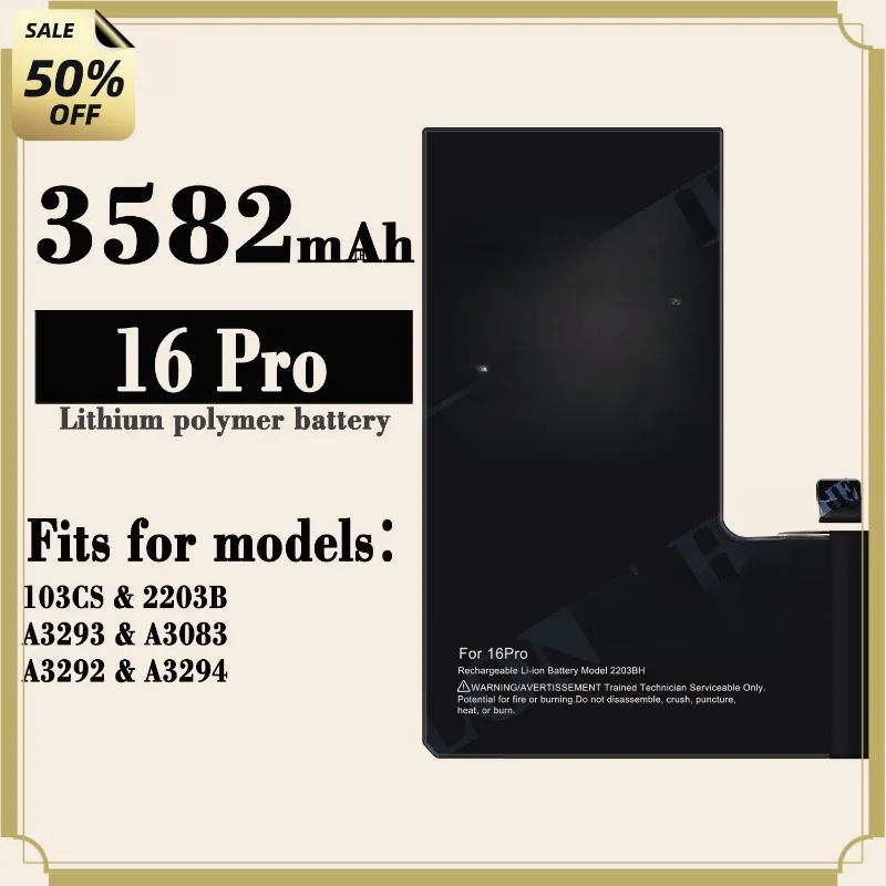 2026 New High-quality for IPhone 16/16 Plus Pro Max 3561mah 3582mah  Mobile Phone Battery