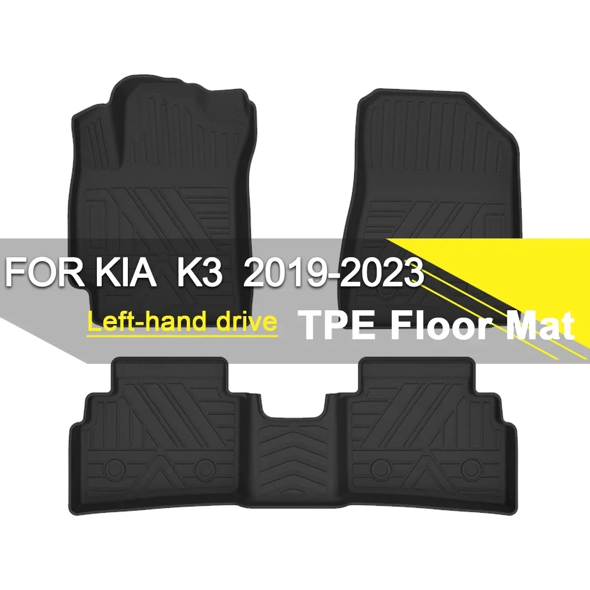 

Car Floor Mat Waterproof Rubber TPE Non-Slip Fully Surrounded Refit Left Hand Drive Car Accessories for KIA K3 2019-2023