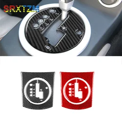 Carbon Fiber Auto Center Control Gear Shift Panel Cover Sticker Interior Decoration For NISSAN 350Z Z33 2003-2009 Car Accessorie