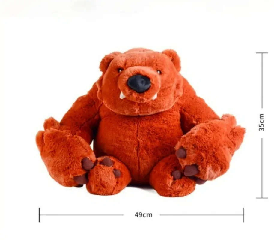 49cm Cotton Nita Bear Anime Figures Toy Brawl Stars Stuff Mascot Kawaii Heroes Boys Christmas Gifts Collectible - view 2