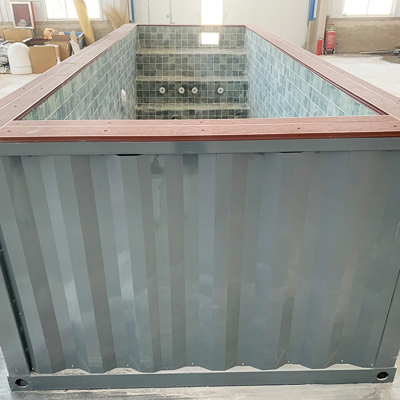 Container Swimming Pool Outdoor Rooftop Hotel Container Pool 20ft 40ft Customizable High Quality Durable Long Service Life