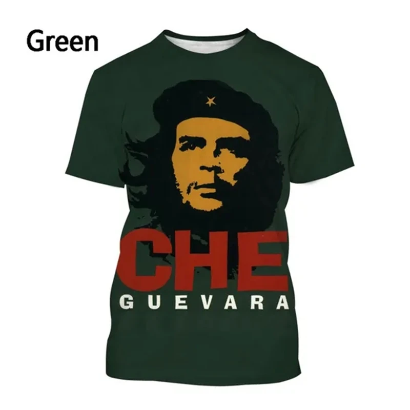 Ernesto Guevara Memorials T-shirt Vintage 3D El Che Guevara Printed T Shirts For Men Clothing Fashion Tops Tee Streetwear Tshirt