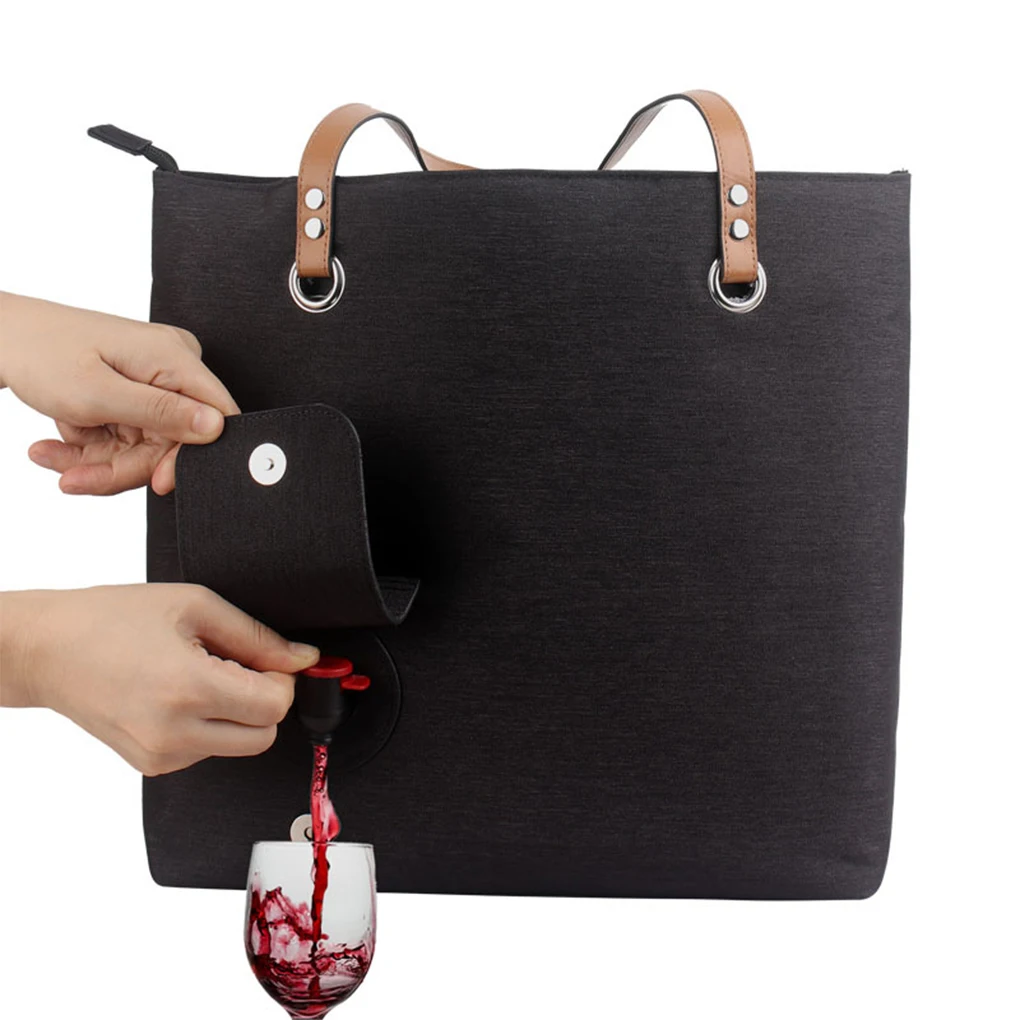 Beach Wine Cooler Bag Portable Thermal Tote Purse Travel Picnic Bag With Shoulder Strap Shoulder Tote Bag Picnic