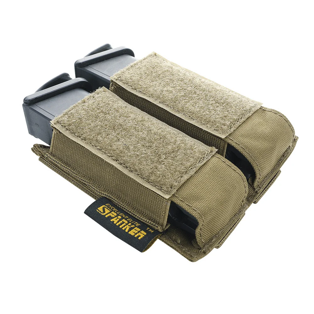 Tactical Magazine Pouch 9MM Double Mag Bag Molle Flashlight Pouches Hunting Holster Outdoor Mag Bag Accessory