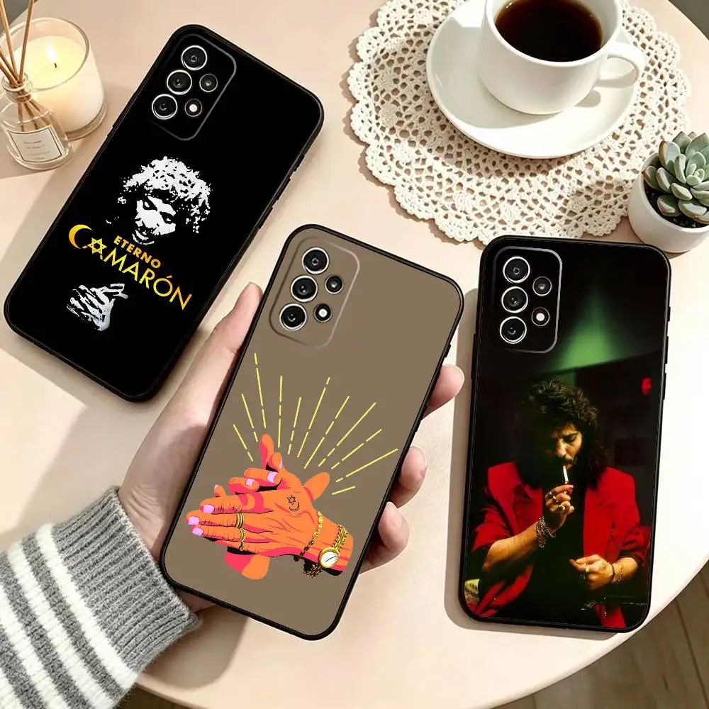C-Camaron de La Isala Flamenco Phone Case Black Silicone Soft For Samsung S25,S24,S21,S22,S23,S30,Ultra,S20,Plus,Fe,Lite