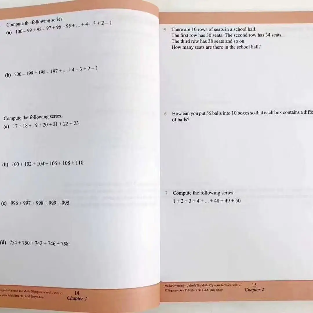 للصفوف 1-6 كتب سنغافورة SAP الرياضيات أولمبياد أسئلة التدريب الأولية للتفكير الرياضي في الرياضيات أوليمبياد #5
