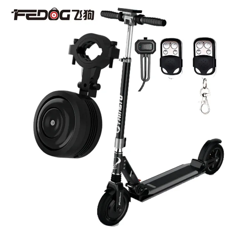 FEDOG Bicycle Electric Bicycle Scooter Electric Horn Alarm Electric Super Loud Horn, Remote Control Operation Anti theft Alarm