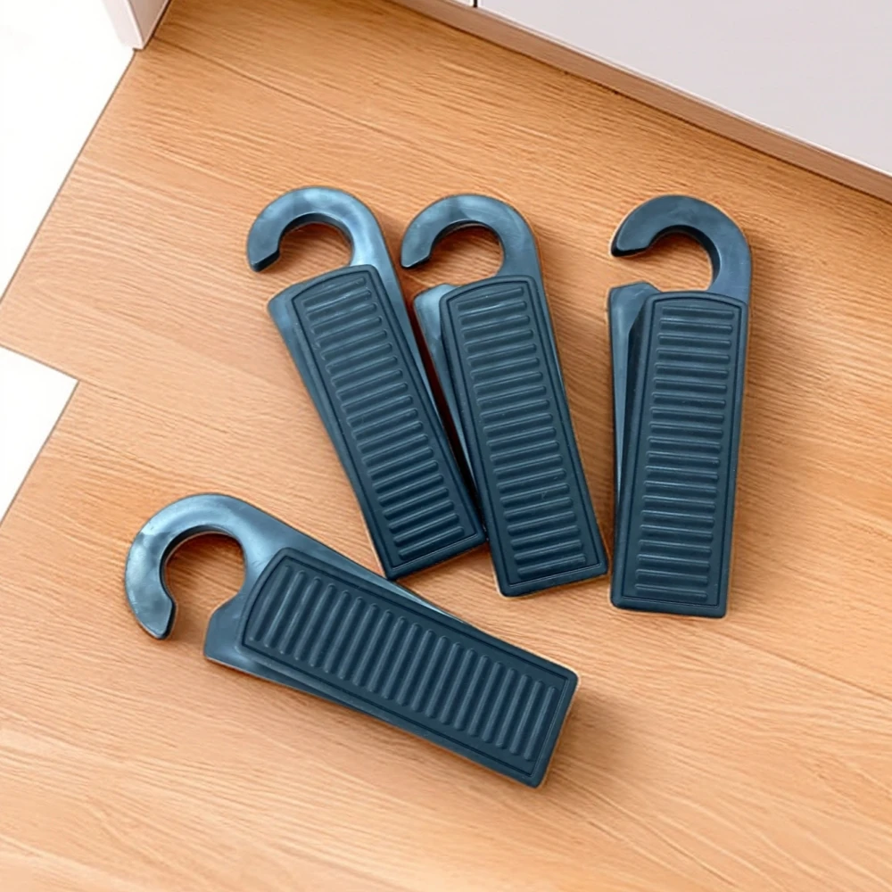 4pieces TPR Door Stop Anti-collision Stopper Block Wedge Doorstops Home Door Handle Stopper Protection Doorstops