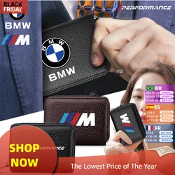 Genuine Leather bag Driver License Business Card Holder Wallet For BMW M Performance M3 M5 M6 F20 X1 X2 X3 X4 F30 E39 E36 E87 X5