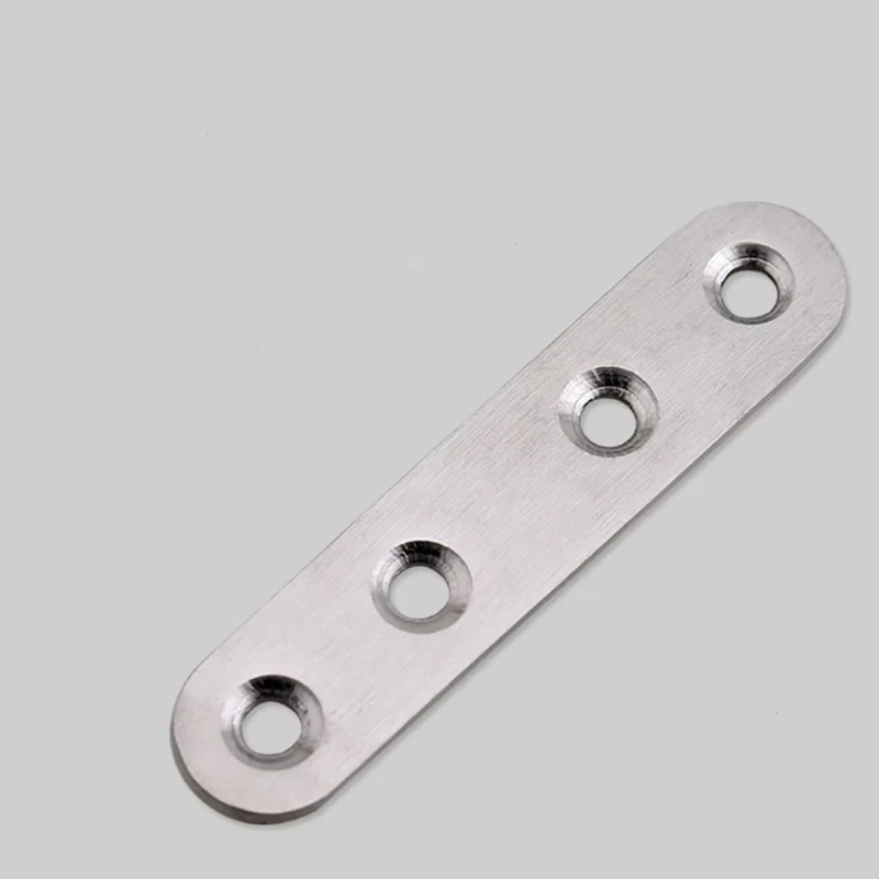 

Stainless Steel Straight Shape Corner Code 180 Degrees Flat Fixed Bracket Connector furniture bed frame cabinet Connector