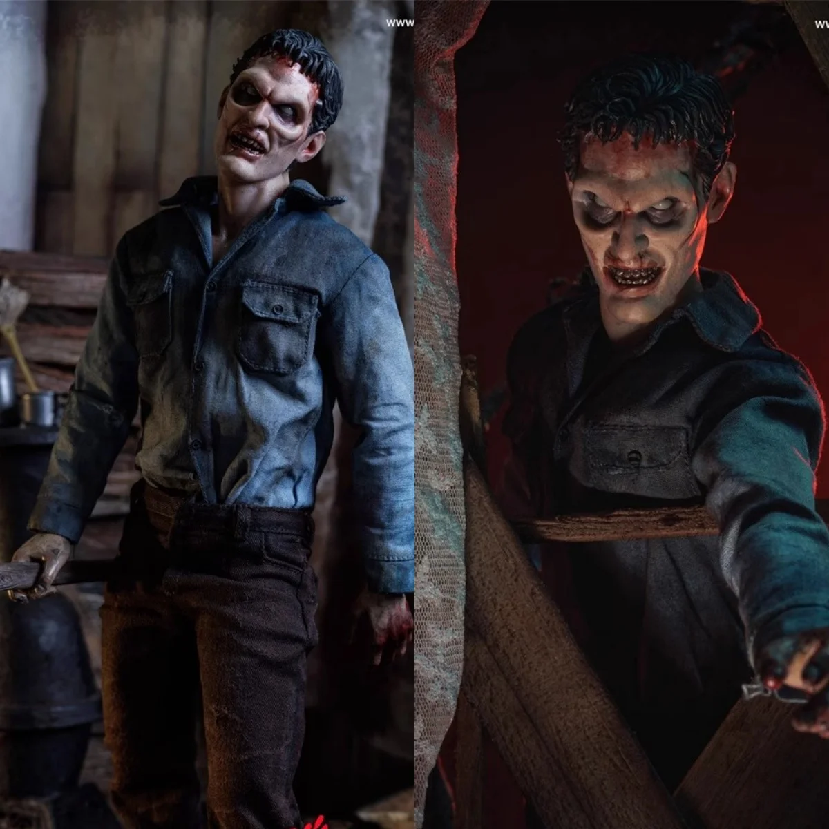 

Original ASMUS TOYS EDA002 1/6 Male Evil Dead 2 Deadite Ash Zombie Horror Figure 12" Full Set Action Figure Toy For Gifts ﻿