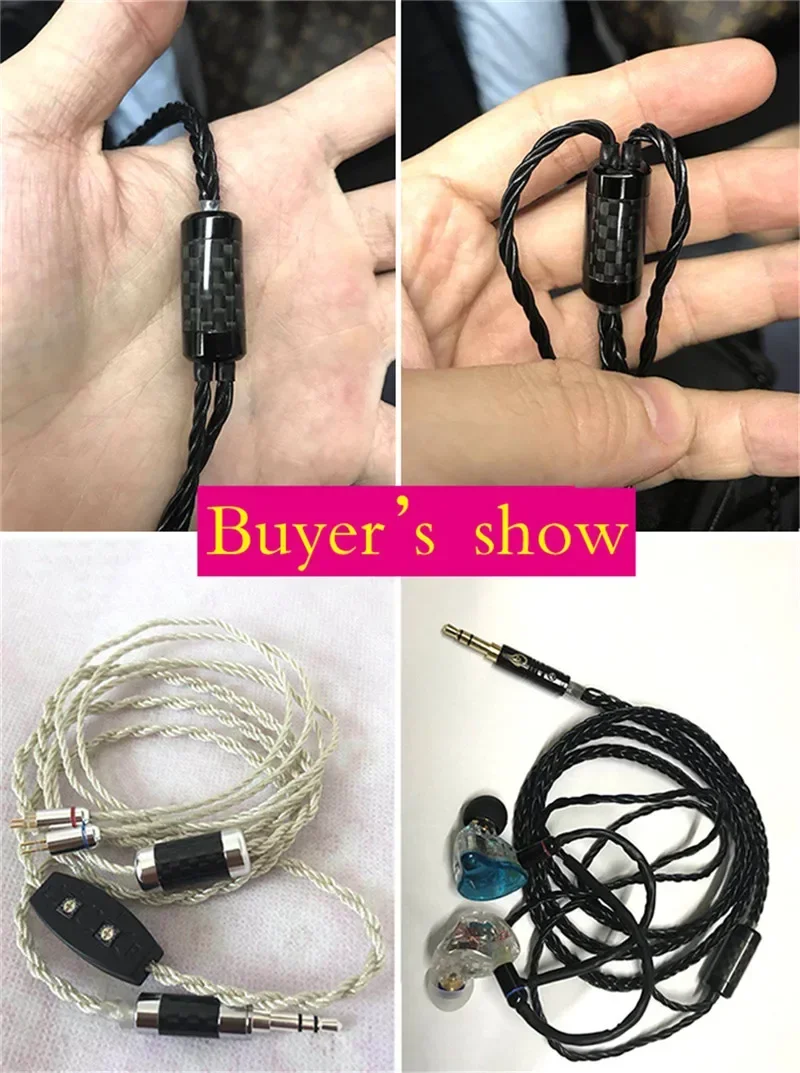 Splitter do słuchawek suwak złącze DIY kabel Audio z włókna węglowego Y typu 1 do 2 rozdzielacze wtyczka słuchawek elektroniki użytkowej