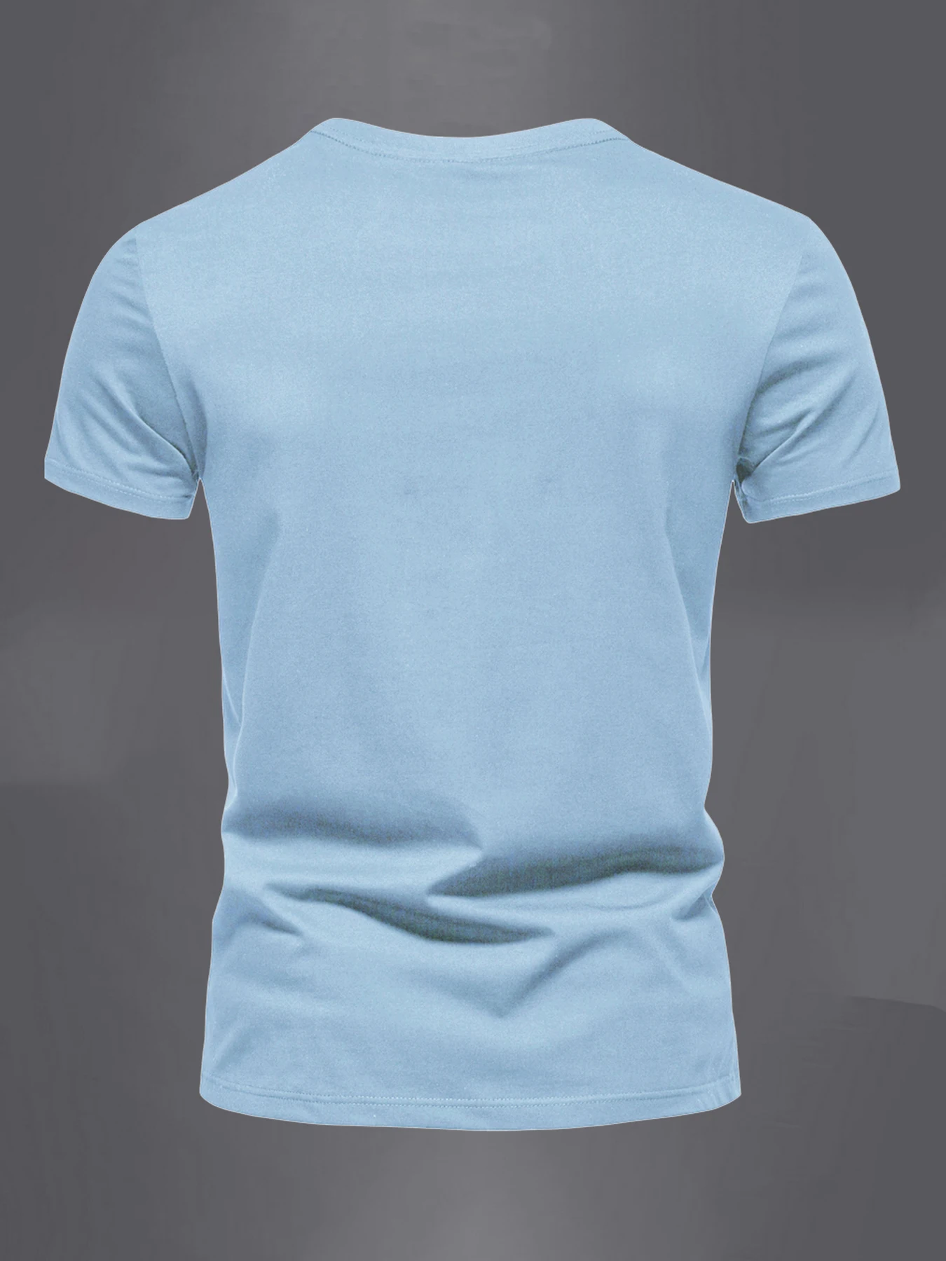 Summer men's 100% pure cotton casual sports loose oversized simple letter pattern printed round neck short sleeved T-shirt top image 5