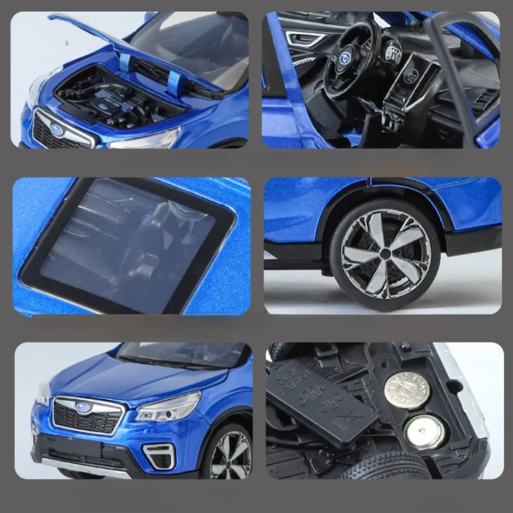 Modèle de voiture Subaru Forester SUV en alliage pour enfants, métal moulé sous pression, modèles de véhicules tout-terrain, simulation, son, lumière, jouets, cadeaux, 1:30