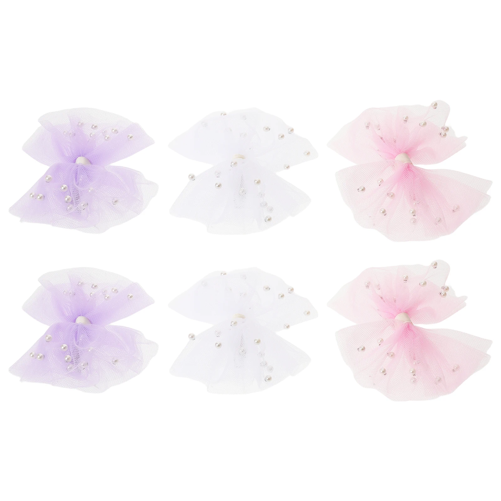 

6pcs Girl Bow Clips Barrettes Alloy Bowknot Hair Accessories For Girls Toddler Mini Bows Elastic Design Travel-Friendly