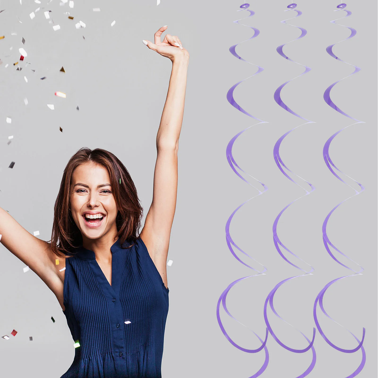 

6pcs Spiral naments Macaron Blue Wedding Decorations Christmas Hanging Swirl Birthday Party Festival Ceiling Decor Supplies DIY