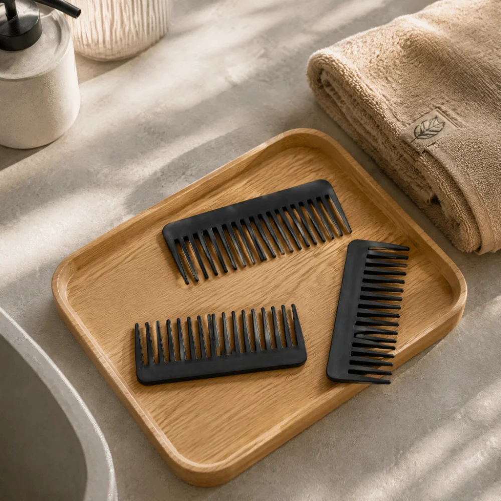 3PCS Portable 20 Teeth Wide Tooth Combs Anti-Static No Handle Design Detangling Hairbrush Travel Hair Comb Shower Use