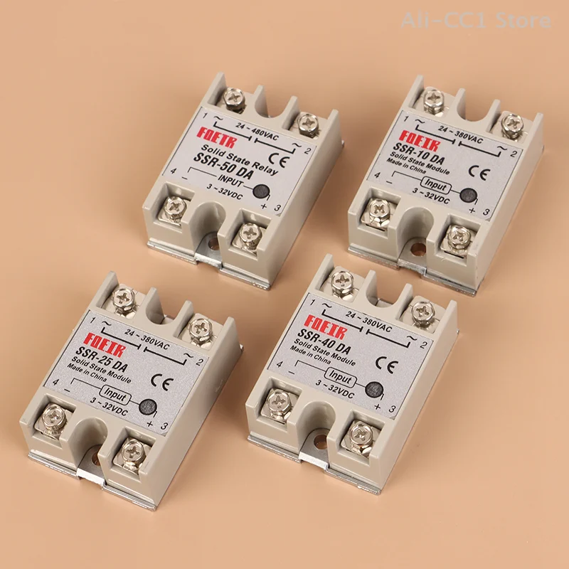 Single-phase Solid-state Relay SSR-25DA 10 25 40 50 DC Control AC 220v25A Small Solid