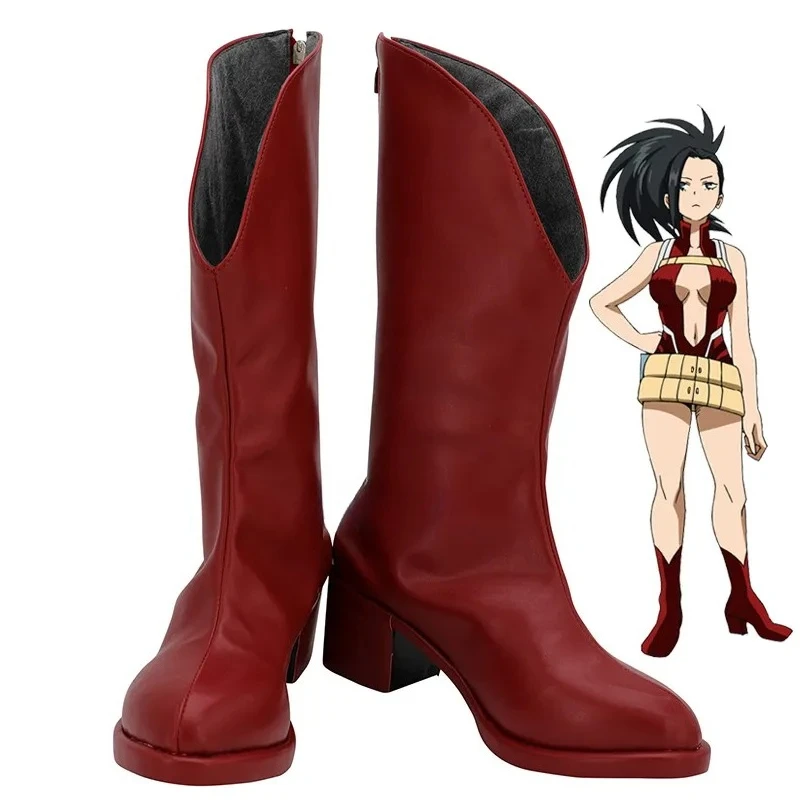 

Аниме My Hero Academia Yaoyorozu Momo Обувь для косплея Сапоги Реквизит для Хэллоуина