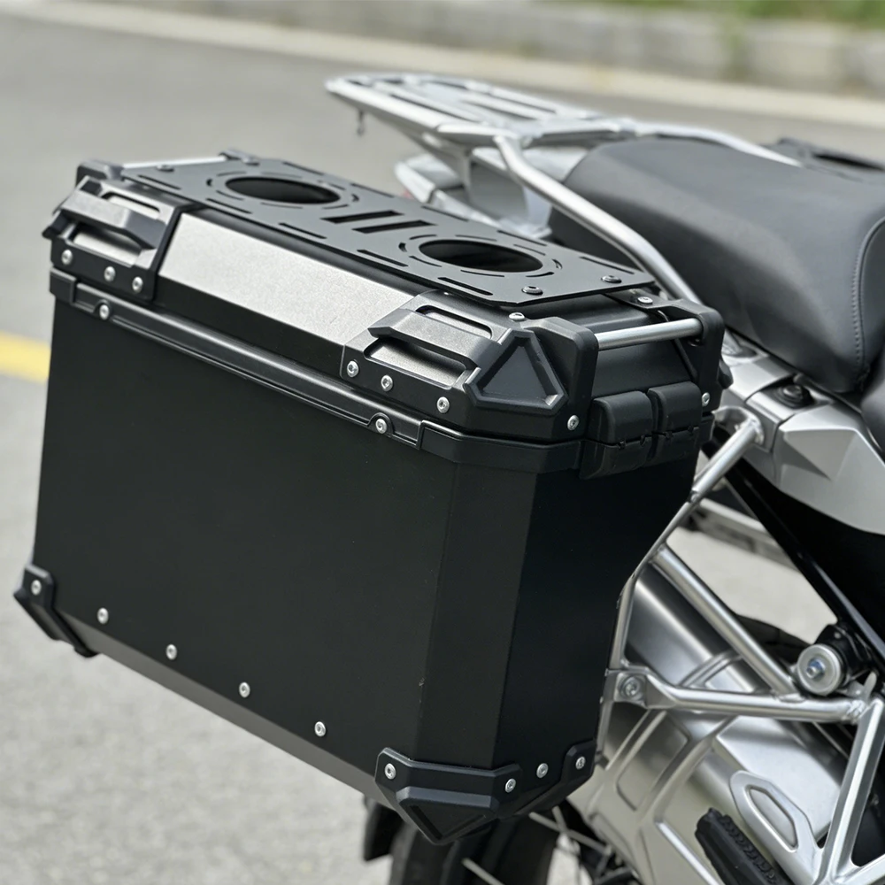 NewTac Motorcycle Top Case Molle Panel Quick-Mounting Aluminum Tactical Storage Box Universal Side Box Modular Organizer 1 so