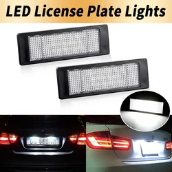 2PCS LED License Number Plate Lights Canbus For BMW E63 E64 04-07 F12 11-up Z4 E85 02-08 F20 For Mini Cooper R61 12-up R55 07-11
