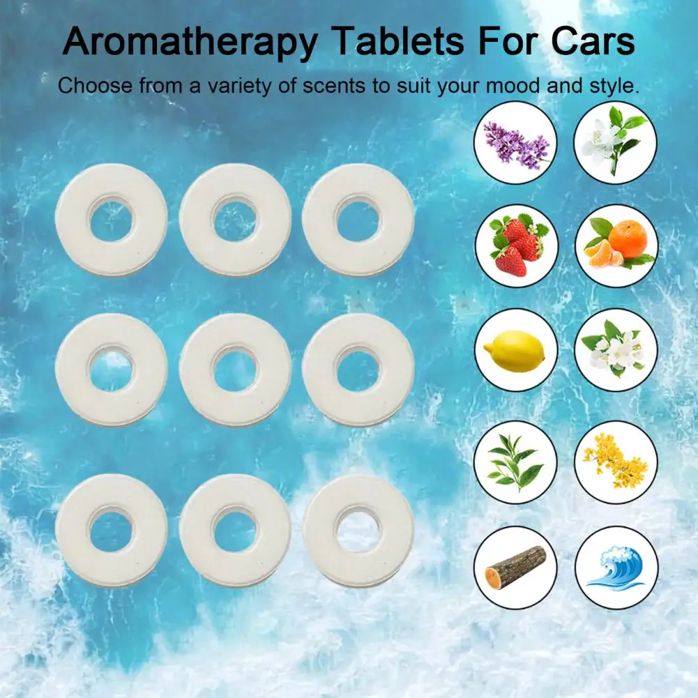 6Pcs Car Air Freshener Refills Refresh Your Ride with Charming Scents Aromatherapy Tablets Auto Interior Accessories Car Decor