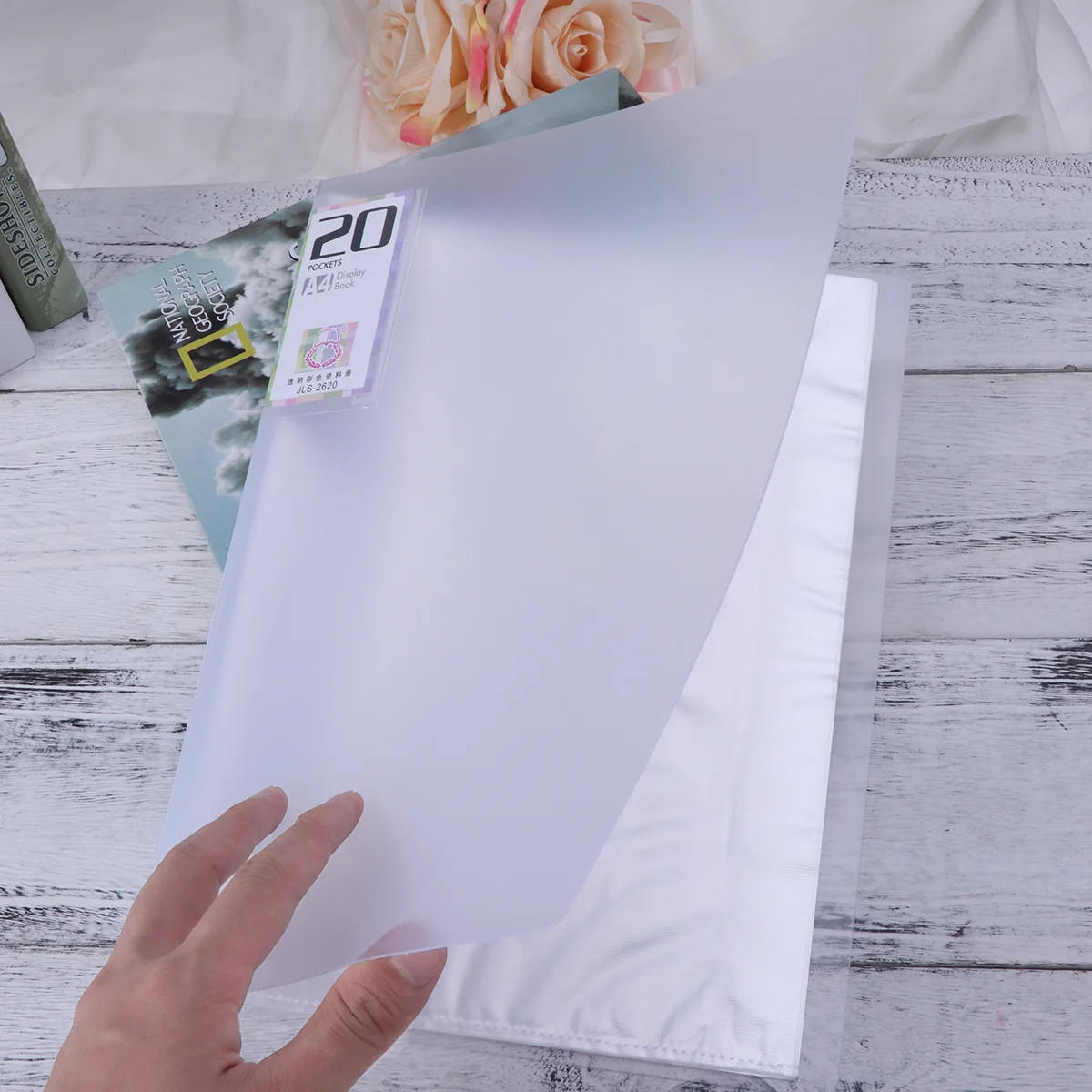 

Folder Insert 20 Pages A4 Folder Plastic School Work Teaching Projects Filing Test Paper Information Booklet